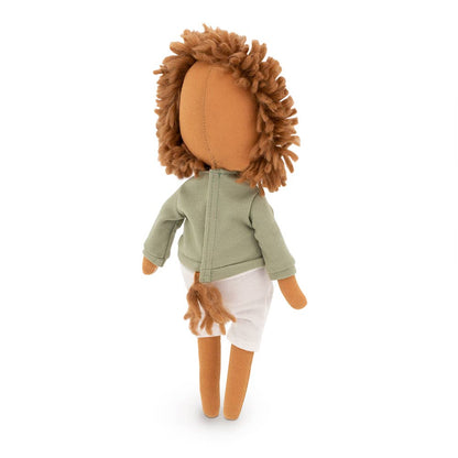 Simon the Lion plush toy: green t-shirt and mermaid tail clothing set