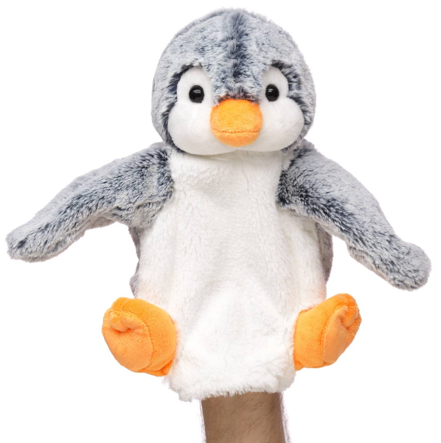 Handpuppe Pinguin (blau meliert)