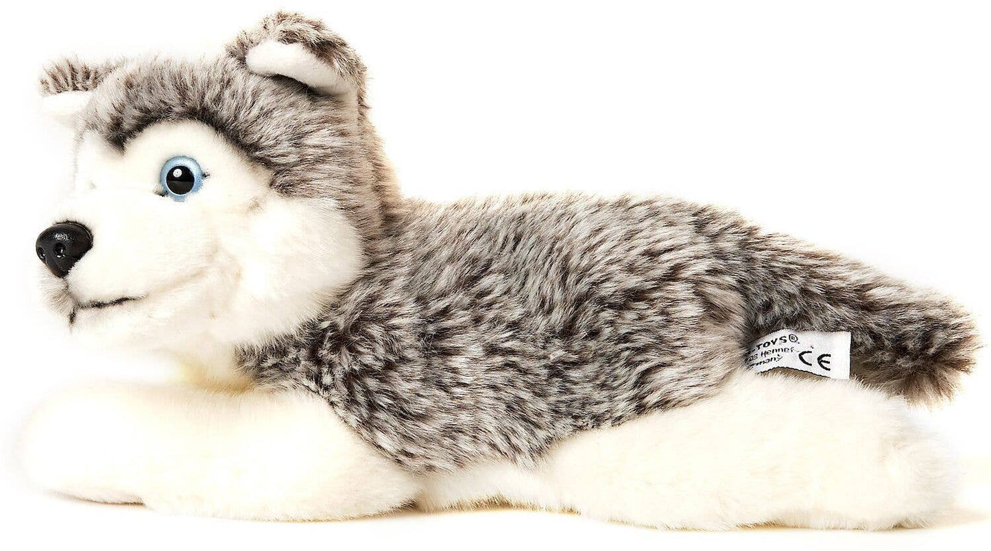 Grey Husky Puppy Plush Toy
