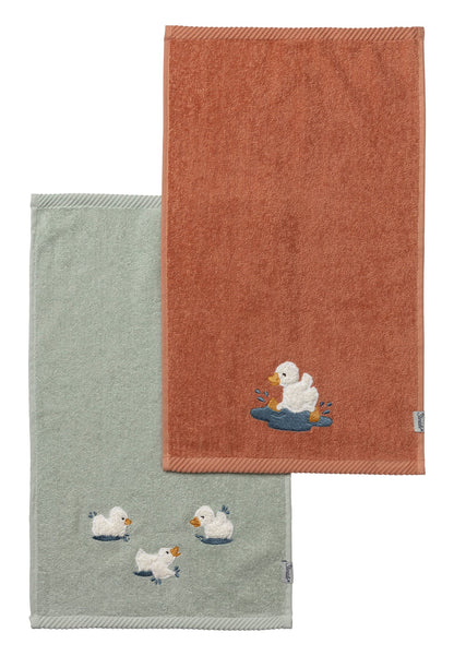 Lot de 2 serviettes pour enfants Canard