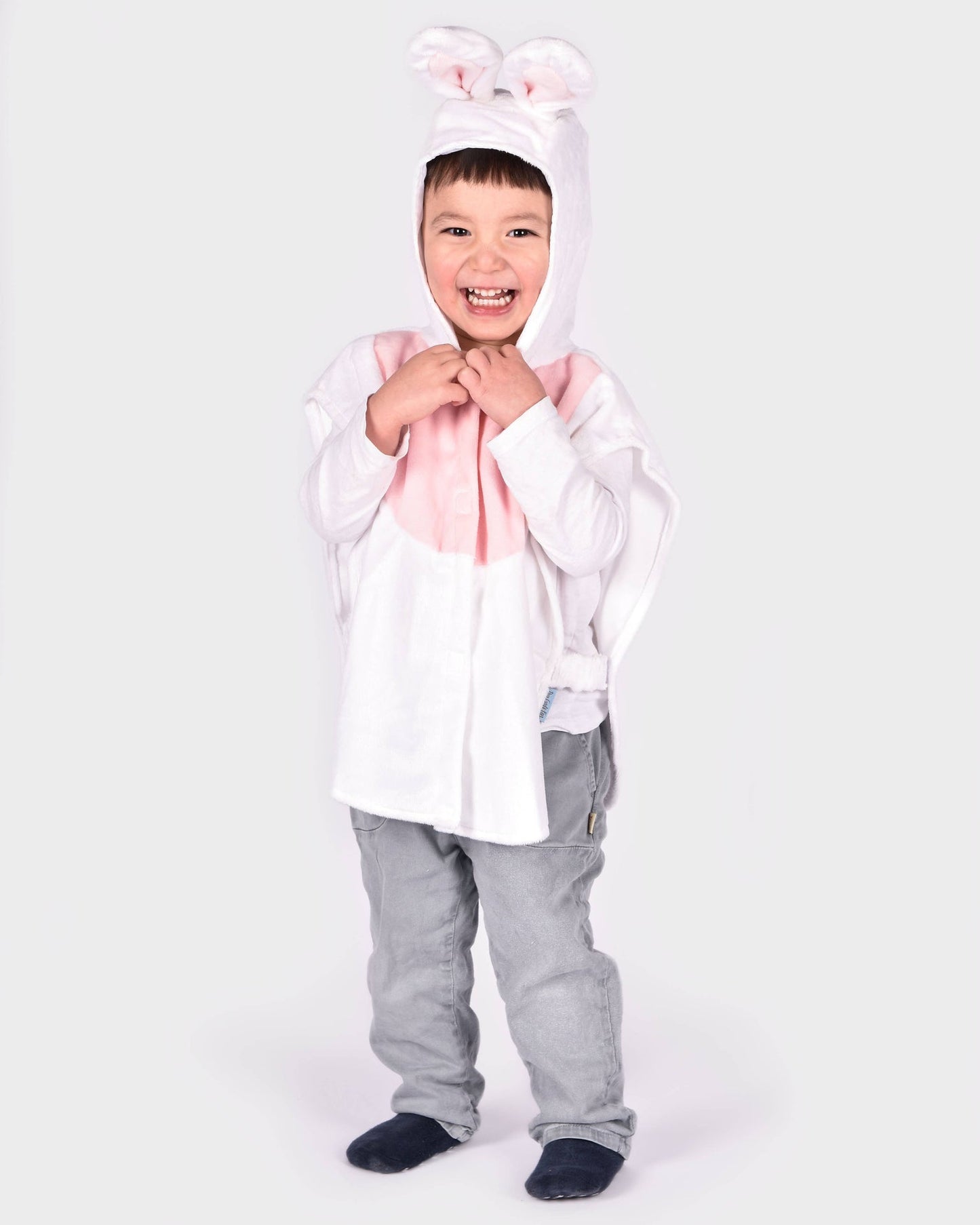 Mini cape lapin 86-110 cm pour enfants de 1 à 4 ans