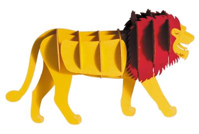 3D Paper Model: LION 13x7,5x4,5cm, en sachet 10,5x21x0,5cm