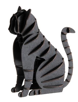 3D Paper Model: CHAT NOIR 7x8x4cm, en sachet 10,5x21x0,5cm