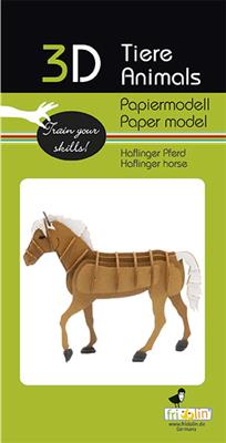 3D Paper Model - Haflinger Horse