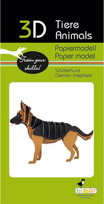 3D Paper Model - German Shepherd