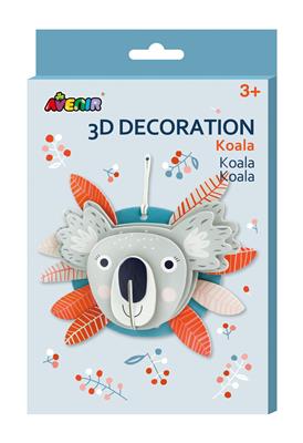 Avenir 3D Décoration Petit: KOALA 21x14.8cm, en boîte 15.2x1x24.5cm, 3+