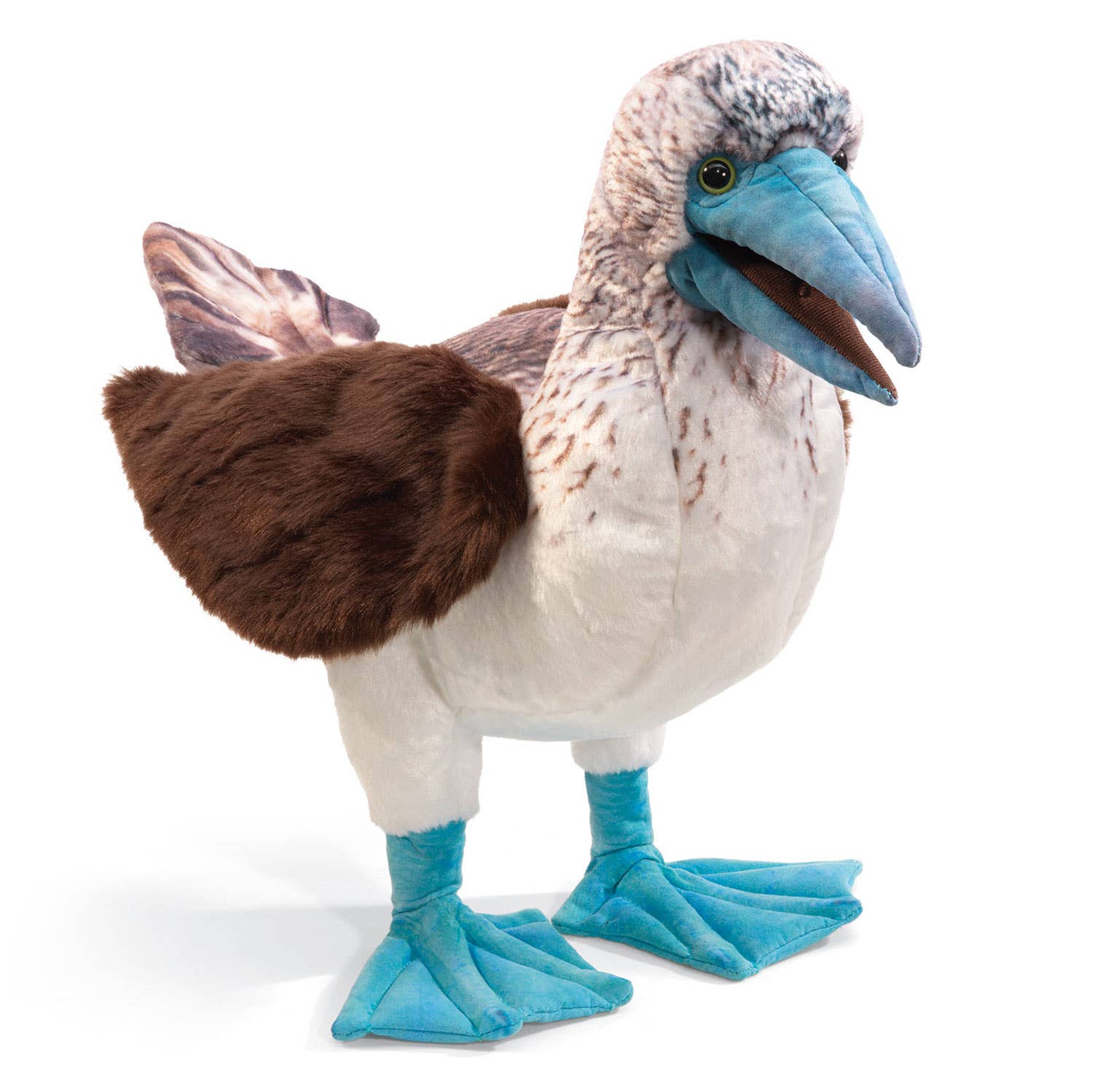 Marionnette à main Fou à pieds bleus 3223/ Fou à pieds bleus Folkmanis réaliste