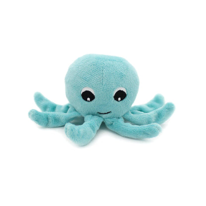 Oktopus-Kuscheltier Filou, Mama mit Baby in Aqua – Les Ptipotos
