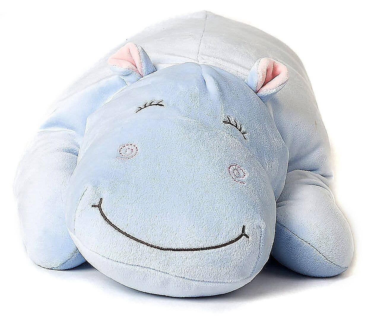 Coussin Hippopotame bleu clair