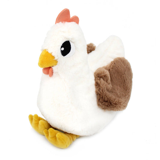 LES PTIPOTOS - PLÜSCHTIER HENNE MAMA & BABY 32CM WEISS