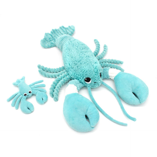 Ptipotos Plush Toy Mother and Baby Lobster - Aqua Blue