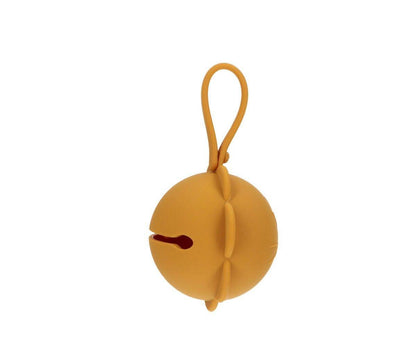 Mustard flower silicone pacifier clip