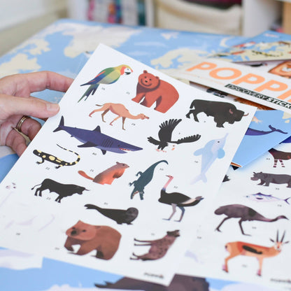 Animals of the World - Sticker Poster - Discovery 5+