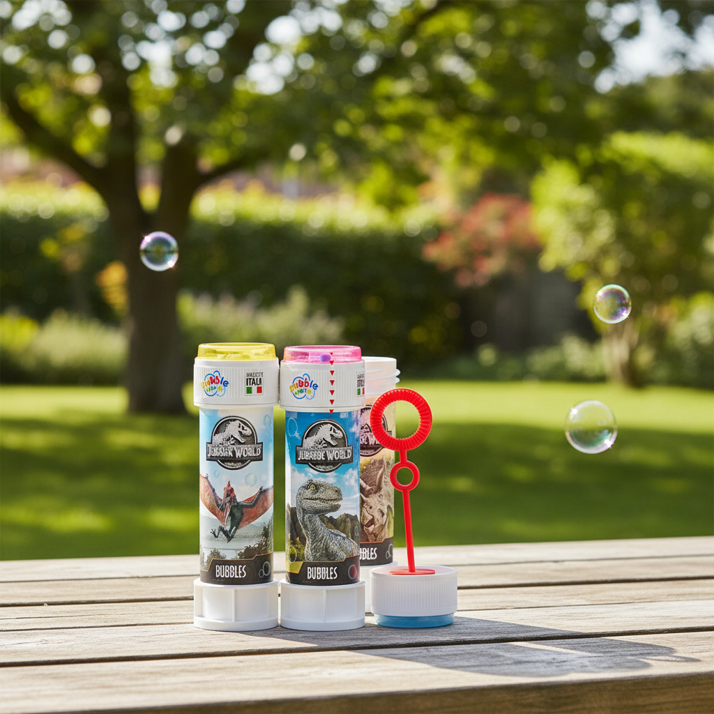 Seifenblasen-Set Jurassic World – Display mit 36 Flaschen à 60 ml Bubble World