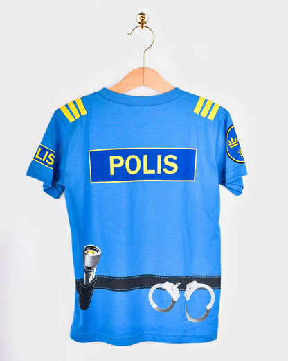 Organic cotton Police t-shirt 98-104 cm 2-4 years