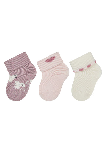 3-pack of newborn fold-over socks