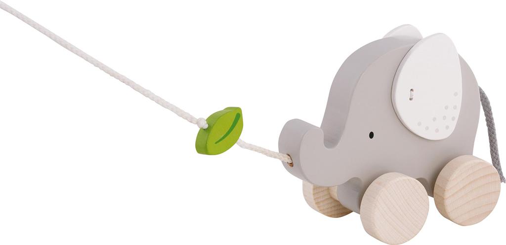 Wooden Pull Along Elephant