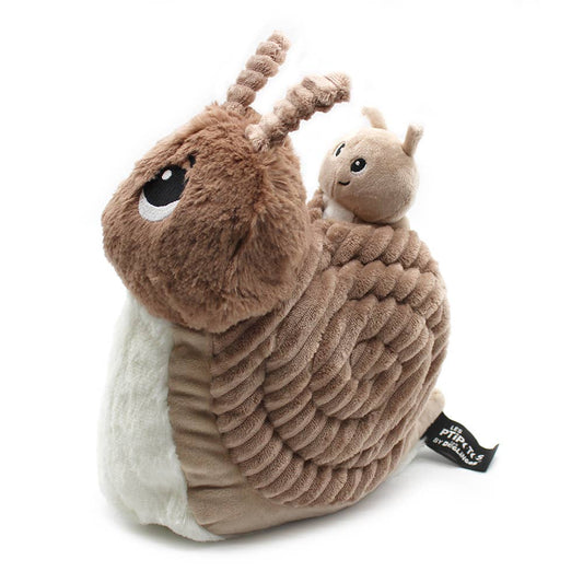 Ptipotos Mother and Baby Snail Plush Toy - Brown