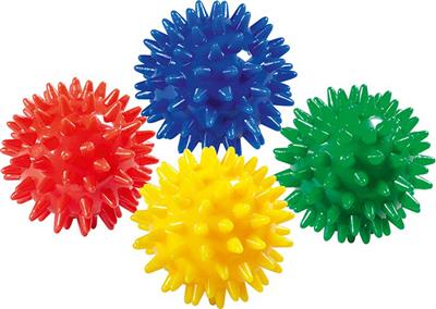 Balle: BALLE HERISSON diam.5,5cm, ass. de 4 couleurs, en présentoir, 3+