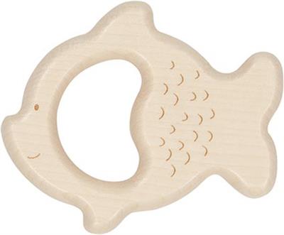 Goki Baby Hochet: POISSON L9,3cm, bois de hêtre