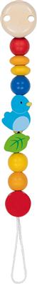 Goki Baby Accroche Tétine: OISEAU L21cm, bois, en boîte fenêtre