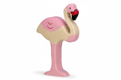 Holztiger Jungle: FLAMANT ROSE 8x2x12cm, bois