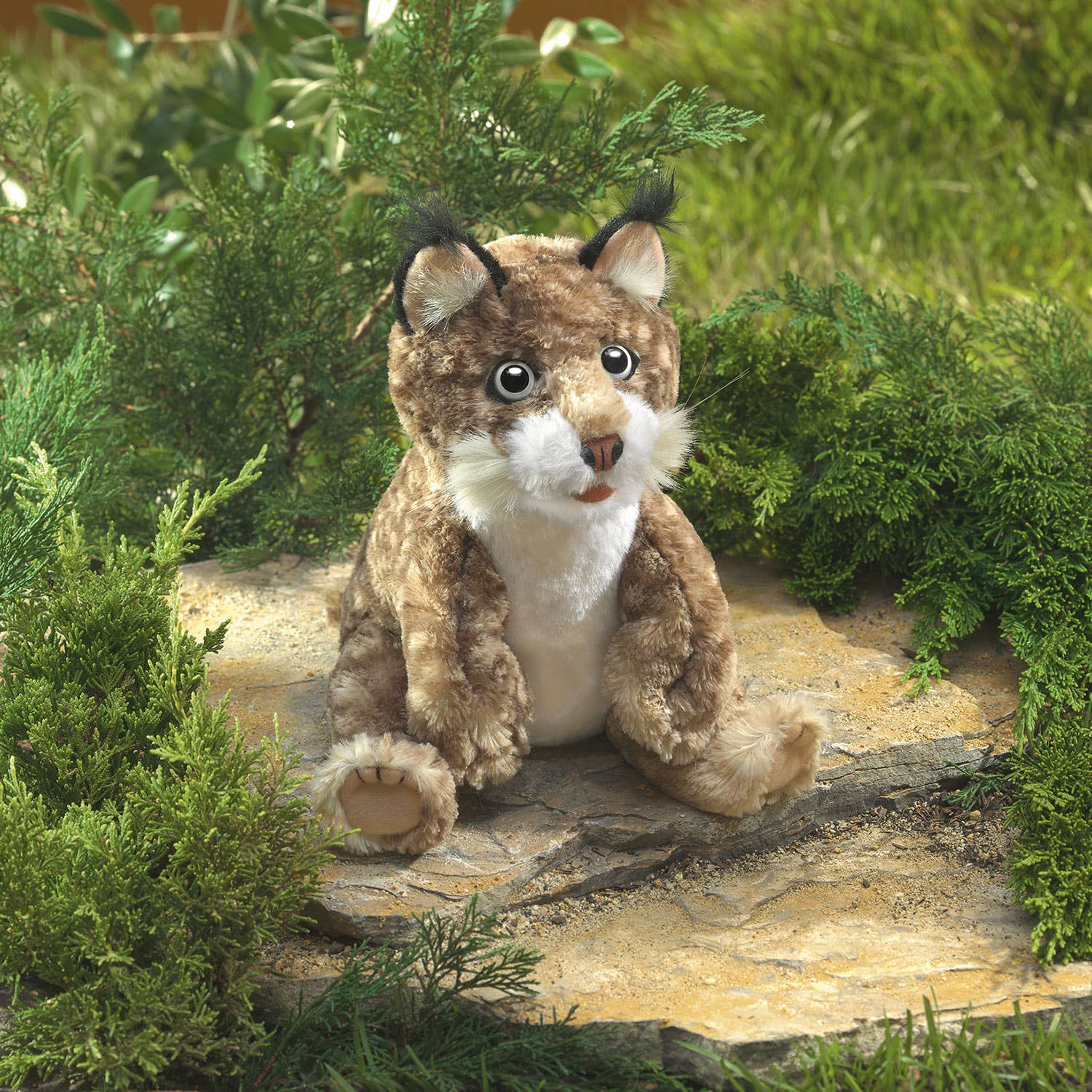 Marionnette à main Lynx Baby 3158/ Chaton Bobcat Folkmanis réaliste