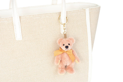 Pink Teddy Bear Plush Keychain