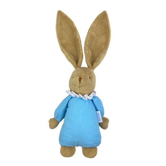 Baby-Overall-Hase mit Spieluhr - Bio-Baumwolle Hellblau