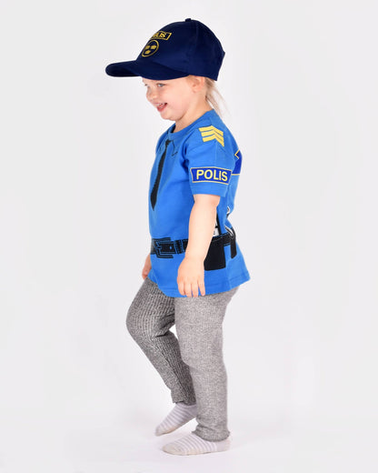 Organic cotton Police t-shirt 98-104 cm 2-4 years