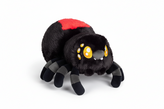 Mini-Kuschelplüschtier Schwarze Witwe