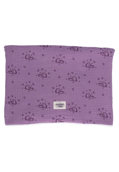 Couverture bébé Lapin endormi en mousseline - 120 x 120 cm – vue 3