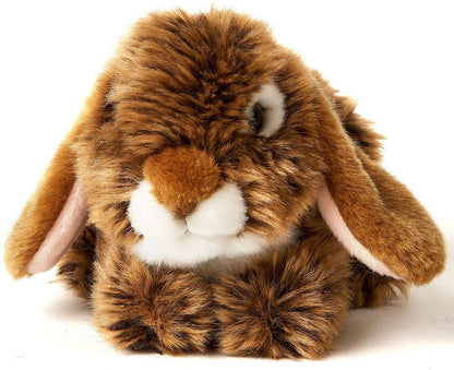 Plush Lop Rabbit Lying Down - Brown