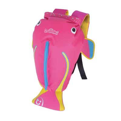 Trunki Paddlepak Medium: SAC DE NATATION poisson rose (Coral), imperméable, 40 cm, 2-6 ans