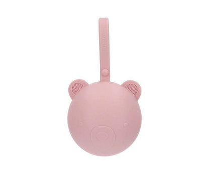 Pink Bear Silicone Pacifier Holder