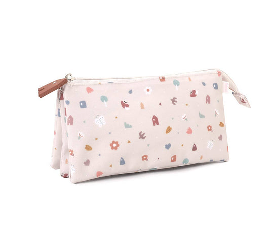 Geometric Nature 3 Compartment Pencil Case