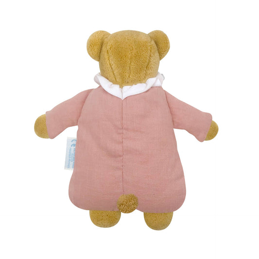 Bear Angel's Nest Comforter Rattle - Organic Cotton Old Pink