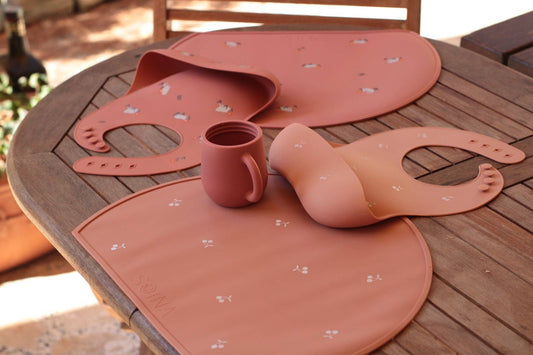 Silikon-Tischset mit Katzenmotiv – Terrakotta