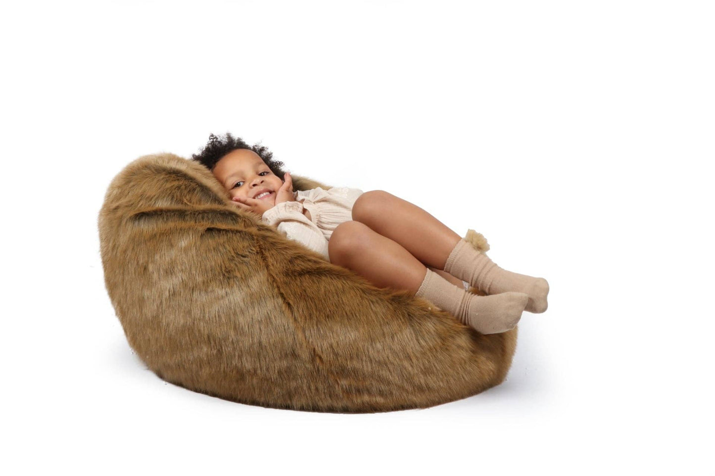 Soft and comfortable rabbit pouf