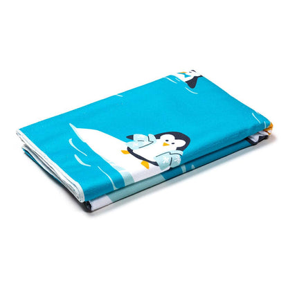 Penguins beach towel