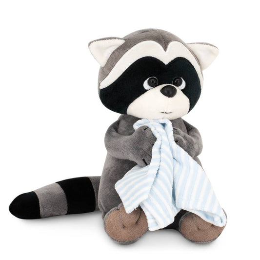 Denny, der Waschbär-Plüschtier mit Handtuch, 20 cm