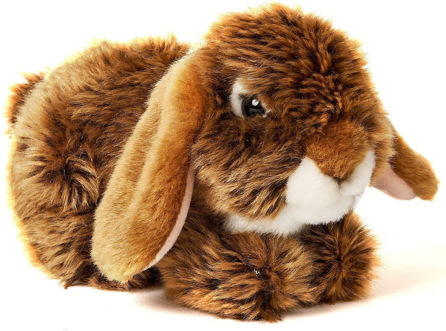 Plush Lop Rabbit Lying Down - Brown