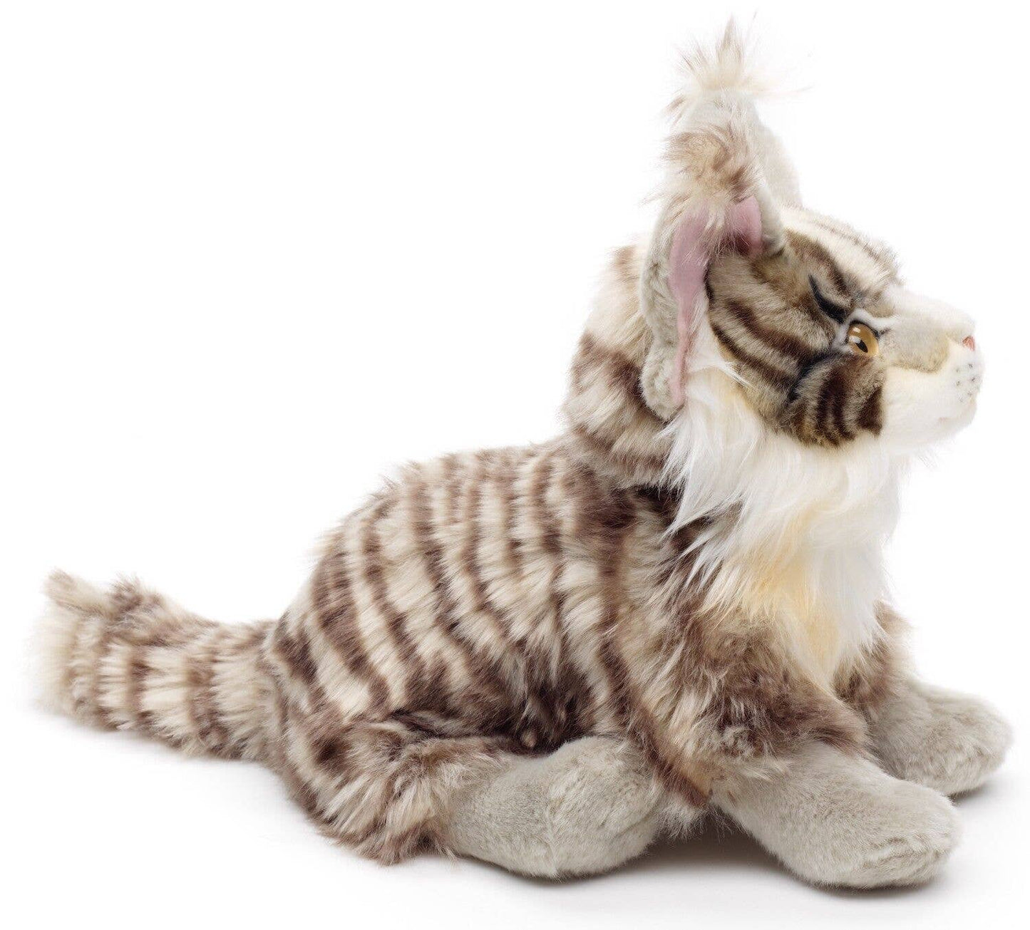 Peluche Chat Maine coon assis (gris)