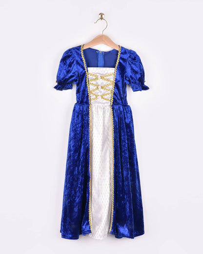 Blue velvet princess dress 110-116 cm 4-6 years