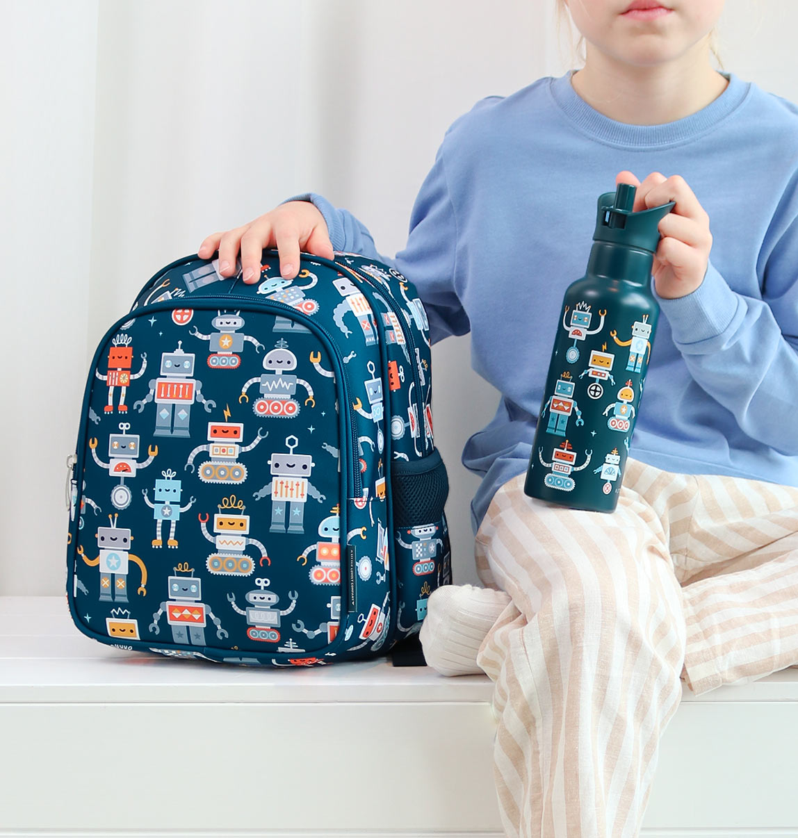 Sac à dos enfant - Robots – vue 8 – A Little Lovely Company