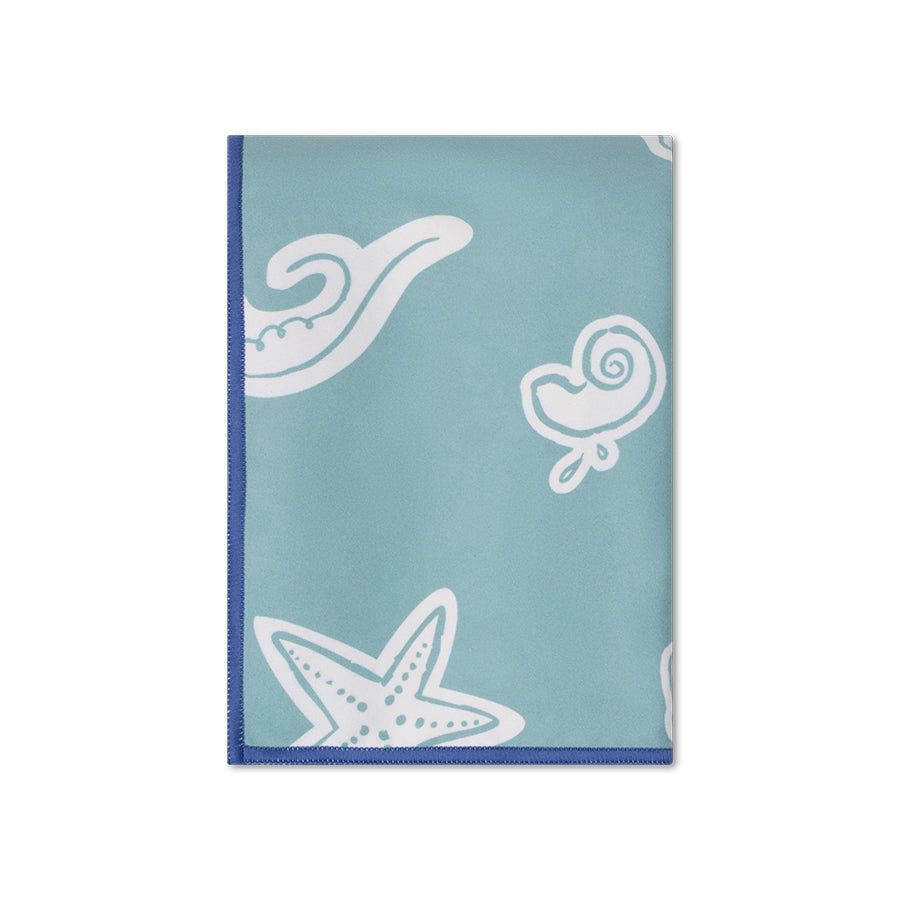 Microfiber Beach Towel - Green - Surf Dogs - 135 x 65 cm