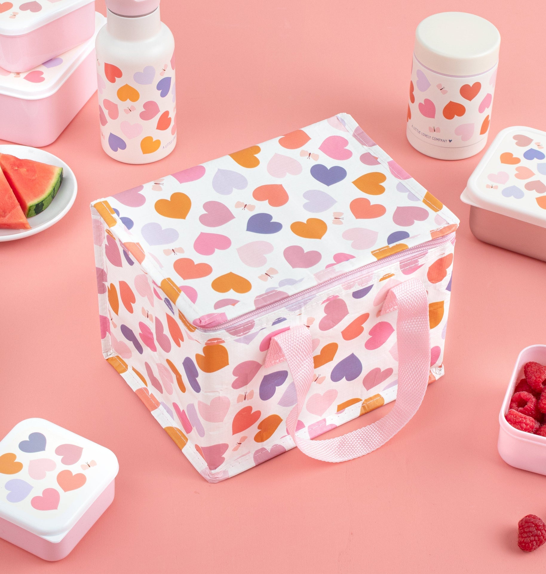 Sac isotherme enfant - Cœurs – vue 2 – A Little Lovely Company
