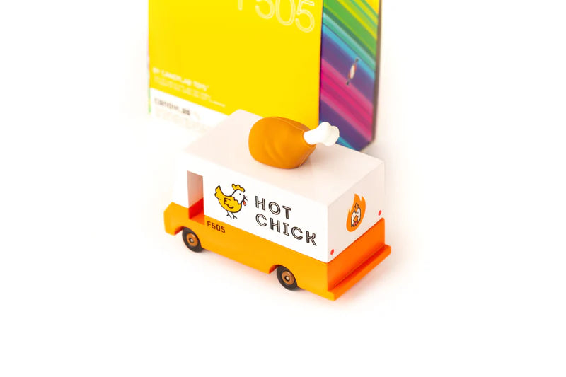 Camionette en Bois Candycar World - Van Poulet Frit / Hot Chick