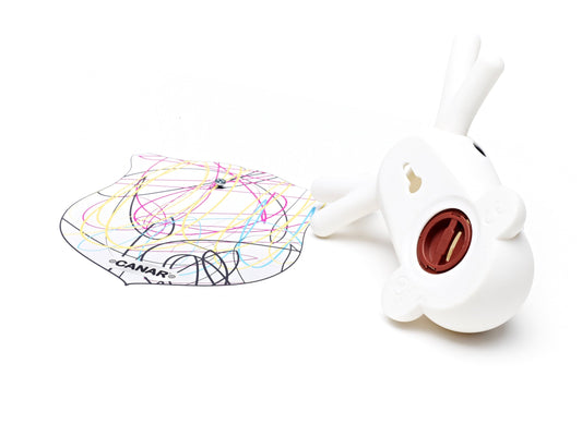 Weißes Wandsparschwein mit Ente