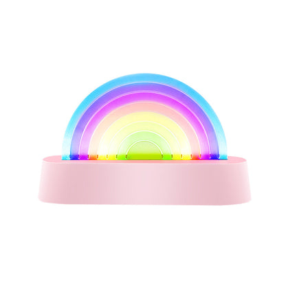 Lampe arc-en-ciel dansante – Rose, réactive au son